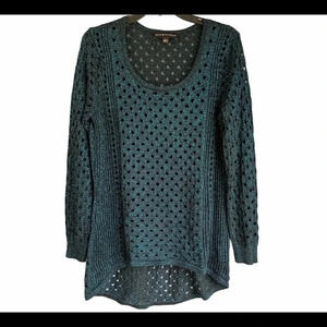 Rock & Republic Cutouts/Pointelle Metallic  Top